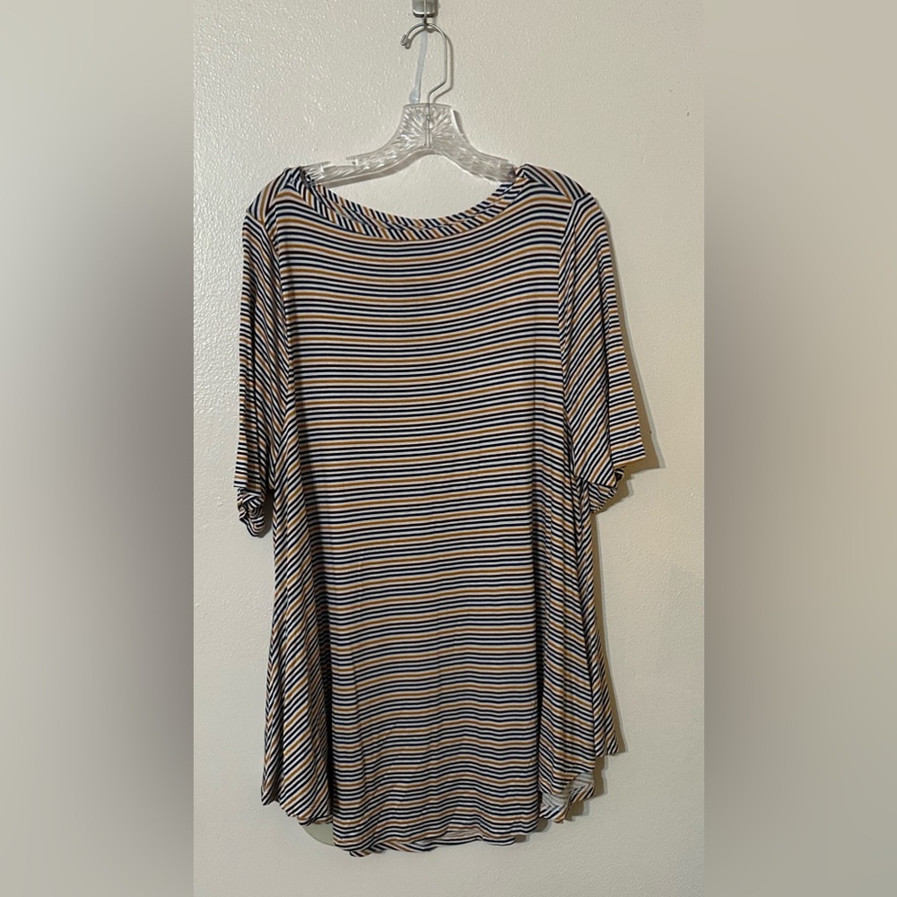 Lane Bryant Perfect Sleeve Max Swing Tunic Tee Multi Colors